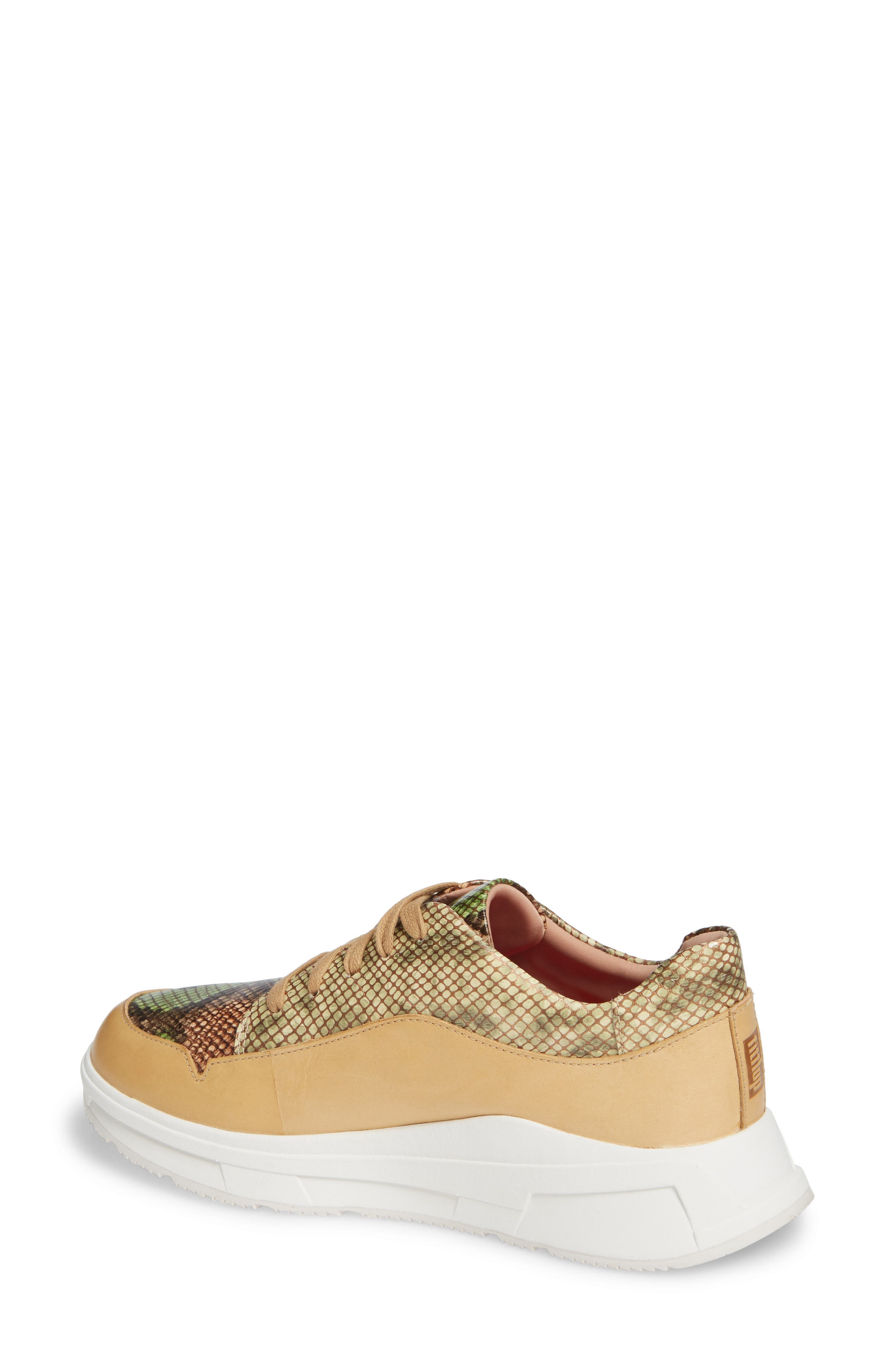 Freya Sneaker, Alternate, color, LIME GREEN SNAKE PRINT LEATHER
