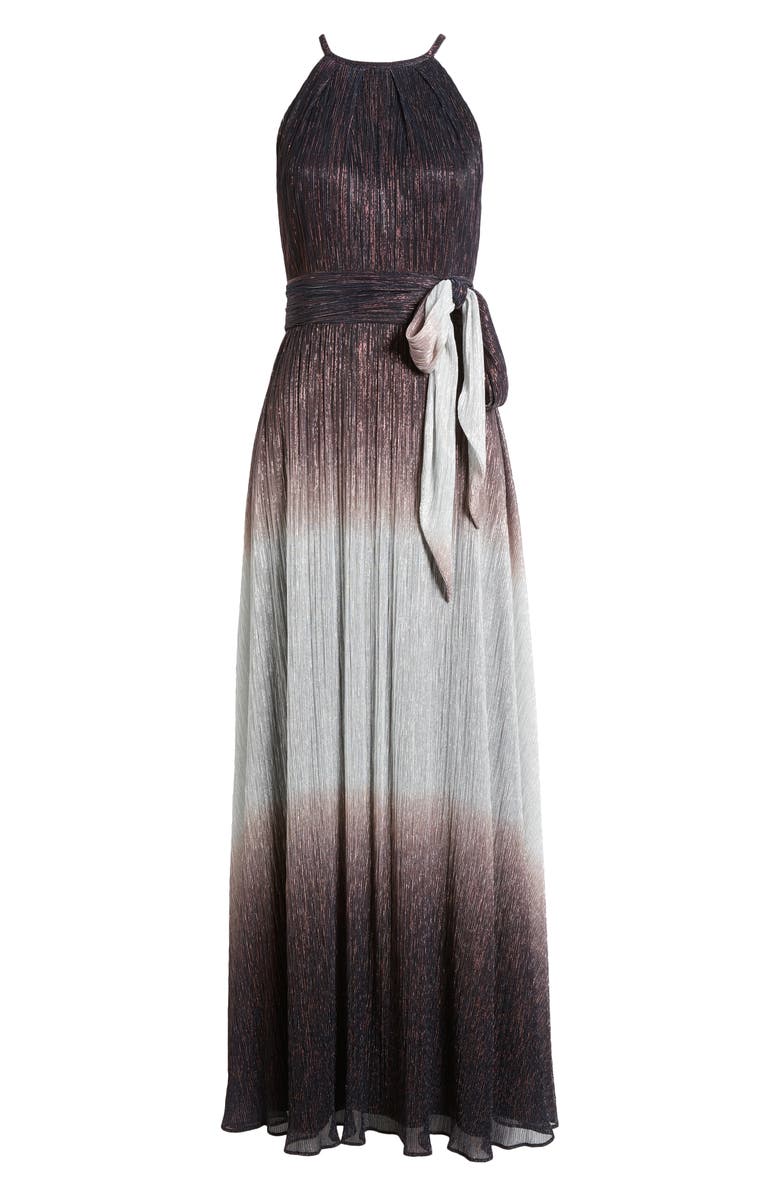 Alex Evenings Metallic Ombré Gown, Alternate, color, 