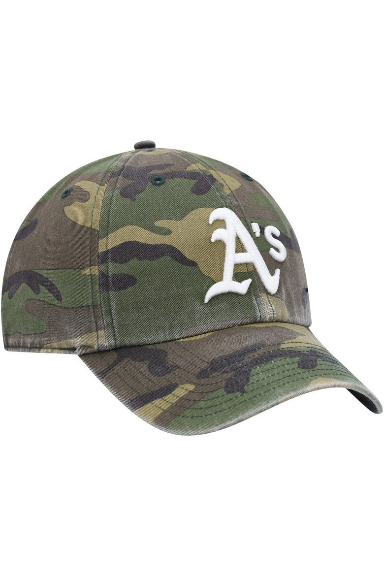 Men's '47 Camo Oakland Athletics Team Clean Up Adjustable Hat, Alternate, color, Camo