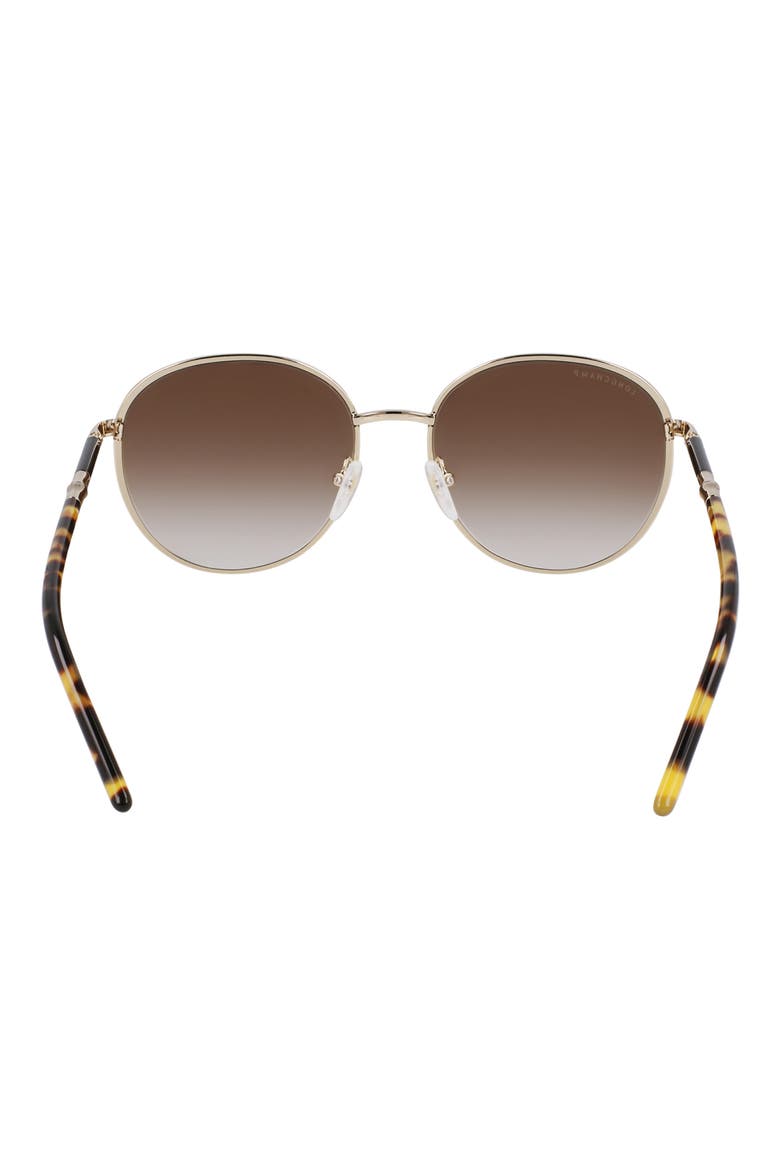 53mm Gradient Round Sunglasses, Alternate, color, GOLD/ BLACK