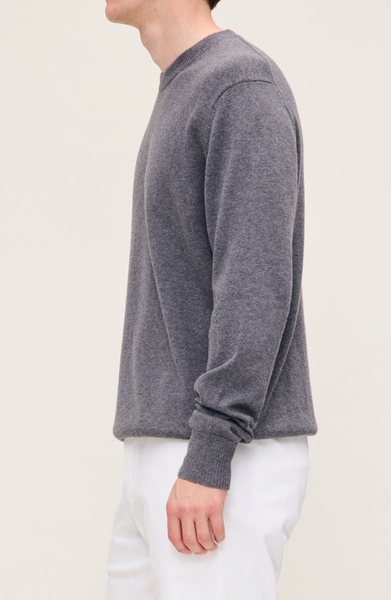 DL1961 Cotton & Cashmere Crewneck Sweater, Alternate, color, Charcoal Grey