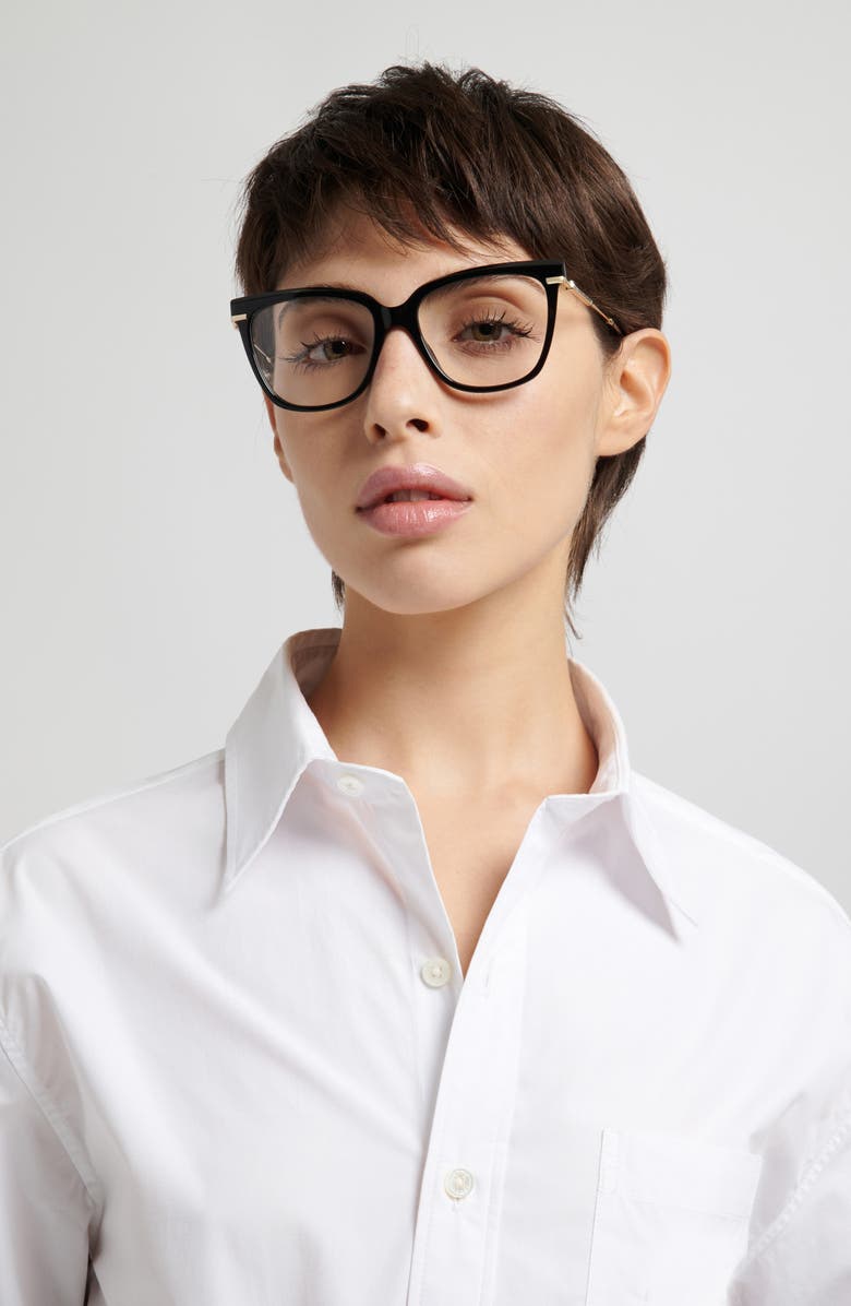 Marc Jacobs 53mm Cat Eye Optical Glasses, Alternate, color, 
