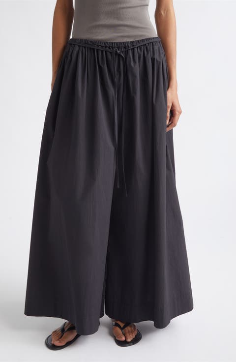 Cotton Hybrid Wide Leg Pants