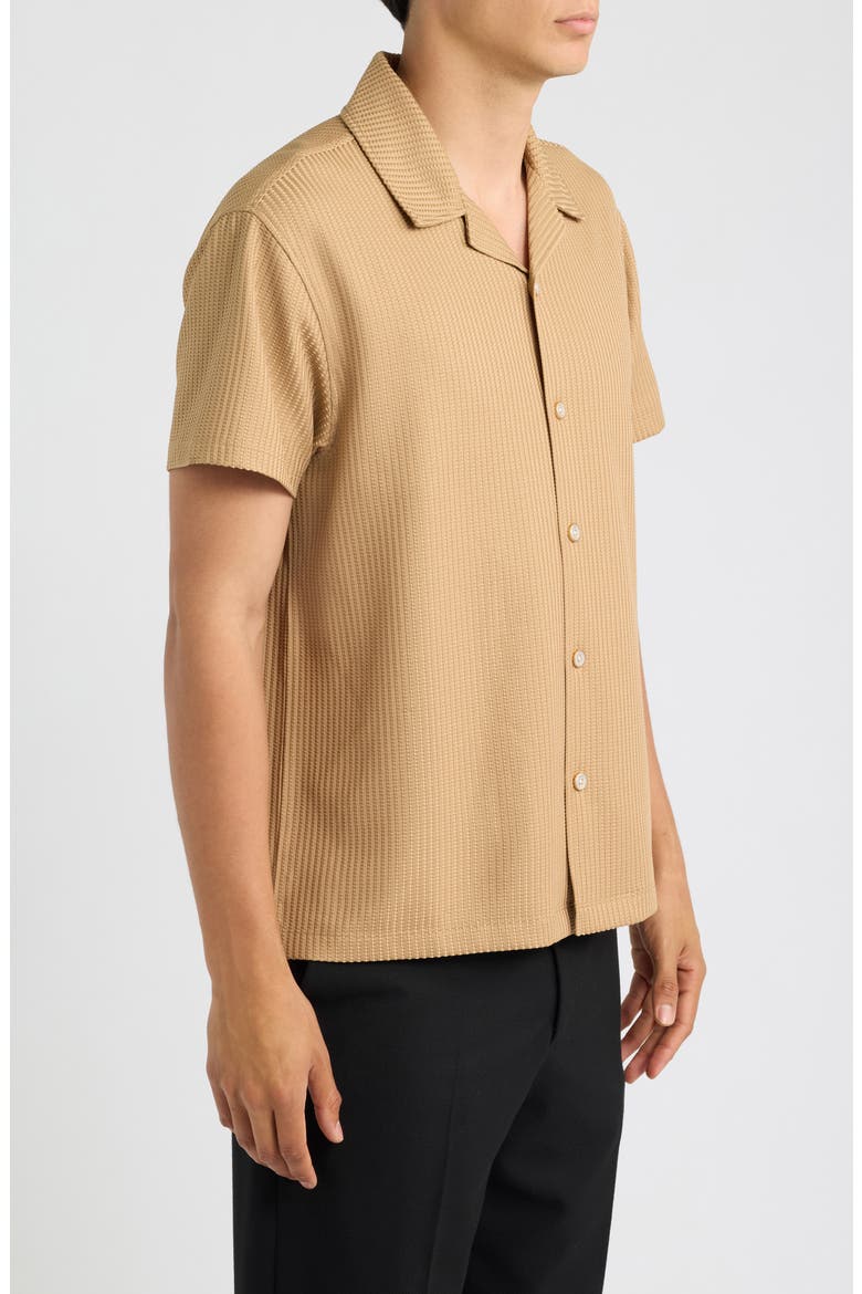 Warwick Short Sleeve Woven Shirt, Alternate, color, CAMEL
