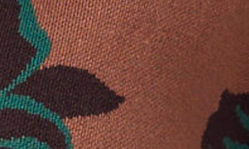 Scotch & Soda Floral Jacquard Cardigan In Brown