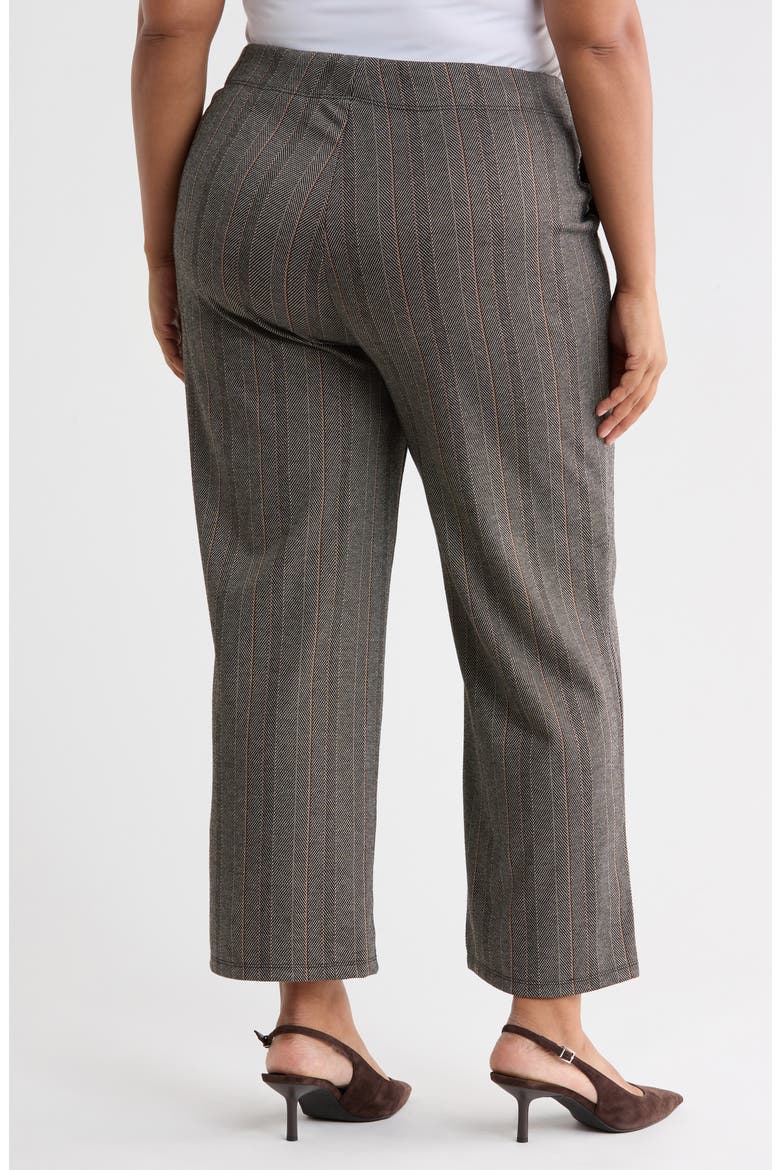 Double Knit Wide Leg Pants, Alternate, color, BLACK/ TAUPE/ COGNAC