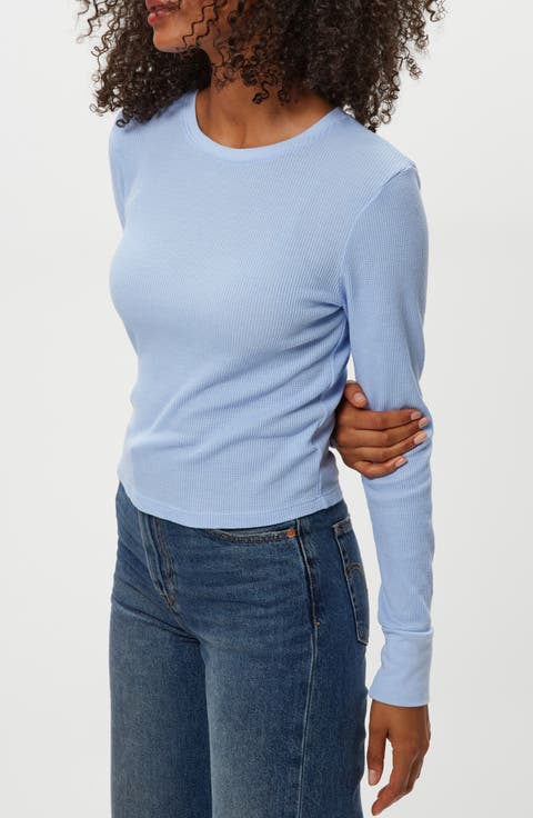 Palmer Cropped Long Sleeve Thermal T-Shirt