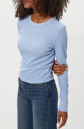 Michael Stars Palmer Cropped Long Sleeve Thermal T-Shirt