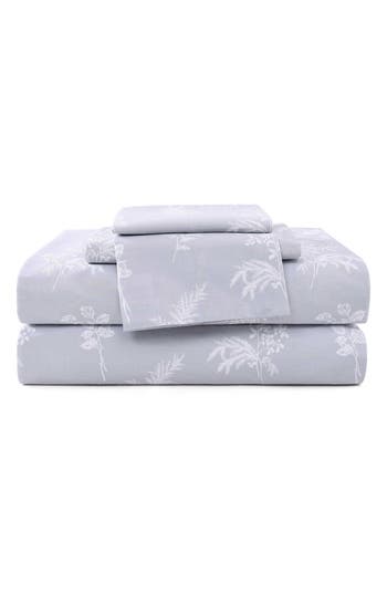 Stone Cottage Foliage 200 Thread Count Cotton Percale Sheet Set In Purple