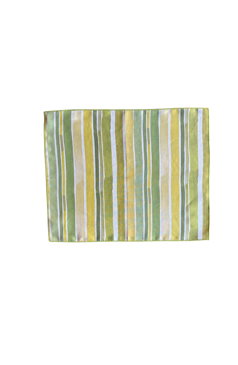 Goldie Home Lagos Stripe Placemat, Main, color, Green