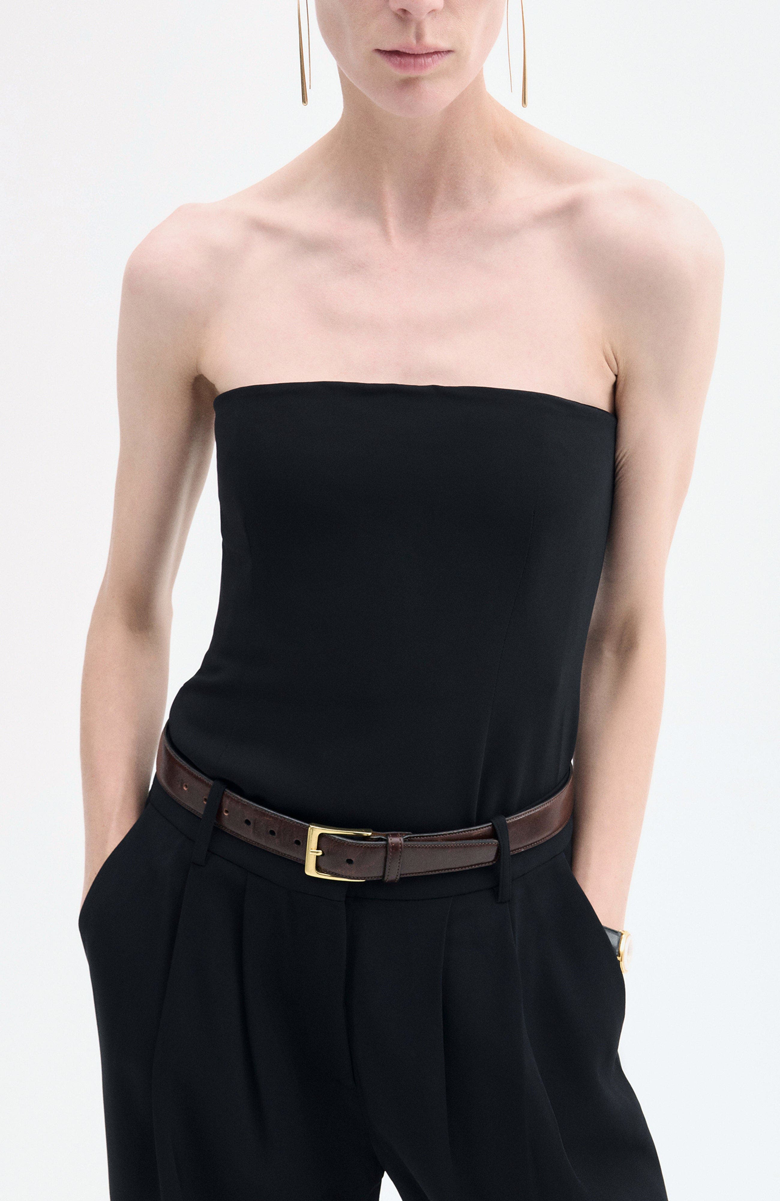 Strapless Bustier Top in Crepe - image 2