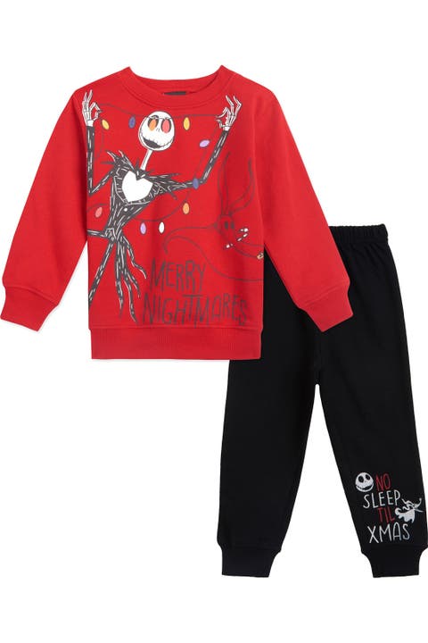 Nightmare Before Christmas Holiday 2-Piece Fleece Sweatshirt and Pants Set