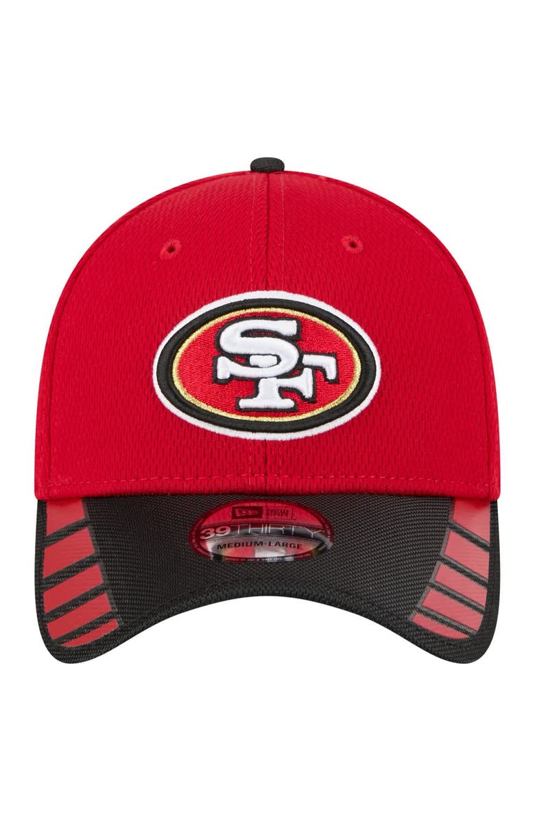 New Era Men's New Era Scarlet San Francisco 49ers Visor Hit 39THIRTY Flex Hat, Alternate, color, Scarlet