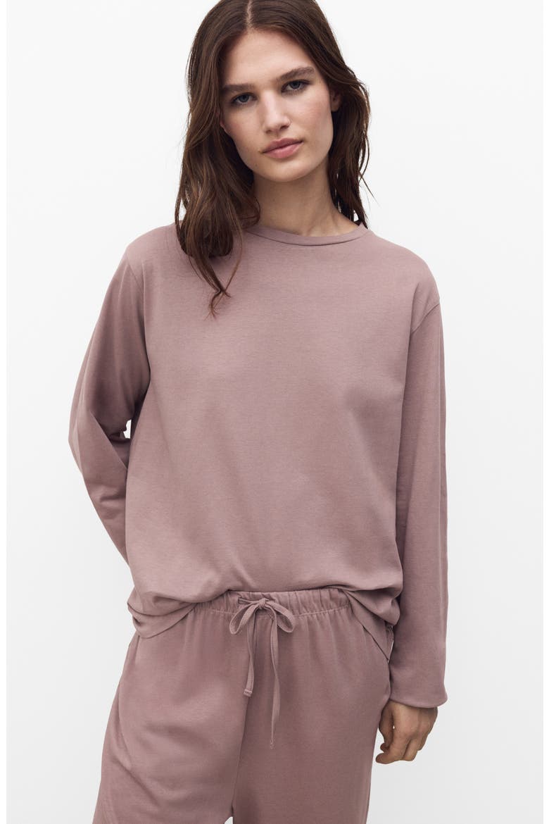 Plain Cotton Pajamas, Alternate, color, TAUPE