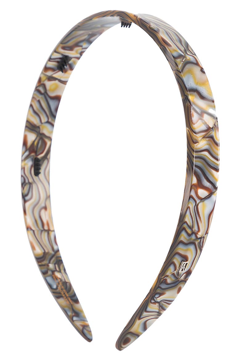 Marble Pattern Headband, Main, color, ONYX