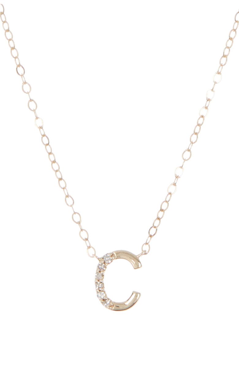 RON HAMI 14K Yellow Gold Letter Pendant Necklace, Main, color,