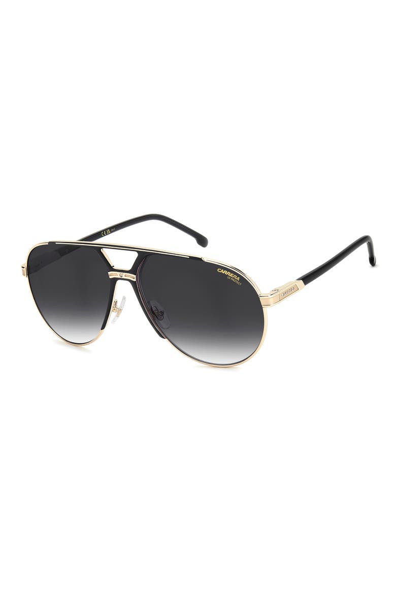 1089/S 64mm Oversize Gradient Pilot Sunglasses, Alternate, color, GOLD BLACK GREEN RED/ GREY