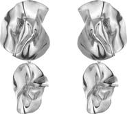 Sterling King Fold Drop Earrings