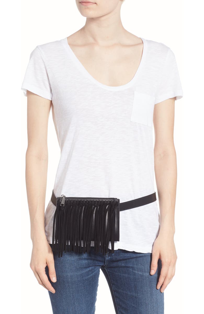 Rebecca Minkoff Fringe Belt Bag, Alternate, color,