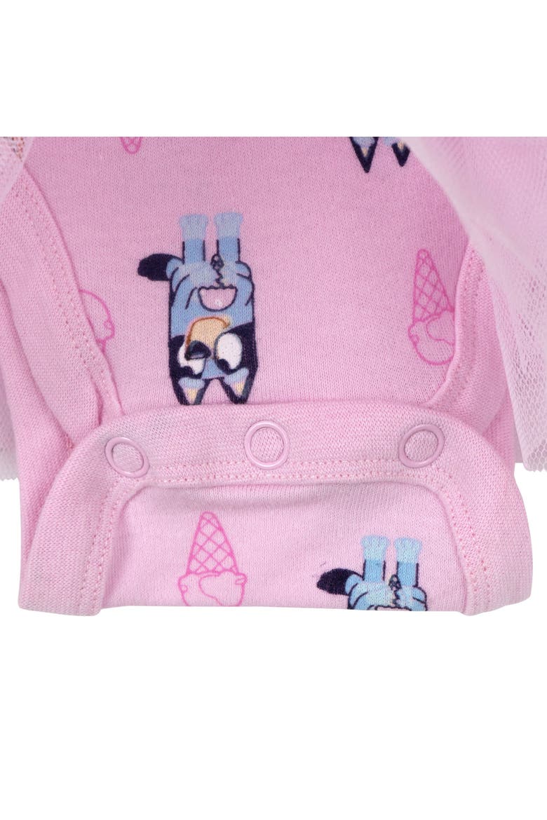 One Piece Tutu Bodysuit, Alternate, color, Pink Bluey Bingo
