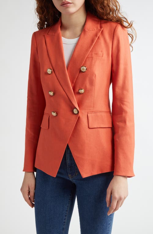 Veronica Beard Miller Dickey Double-breasted Blazer In Persimmon