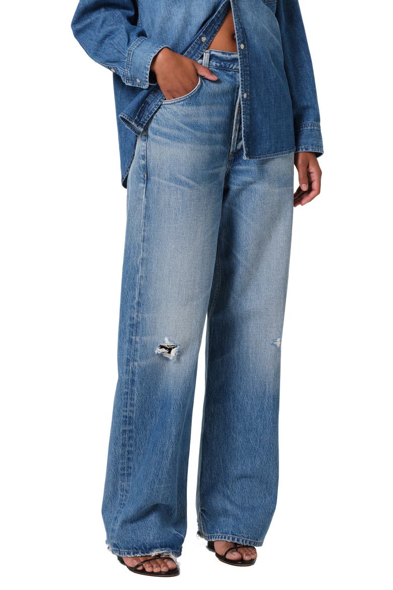 Ayla Baggy High Waist Wide Leg Jeans, Alternate, color, SOLANO