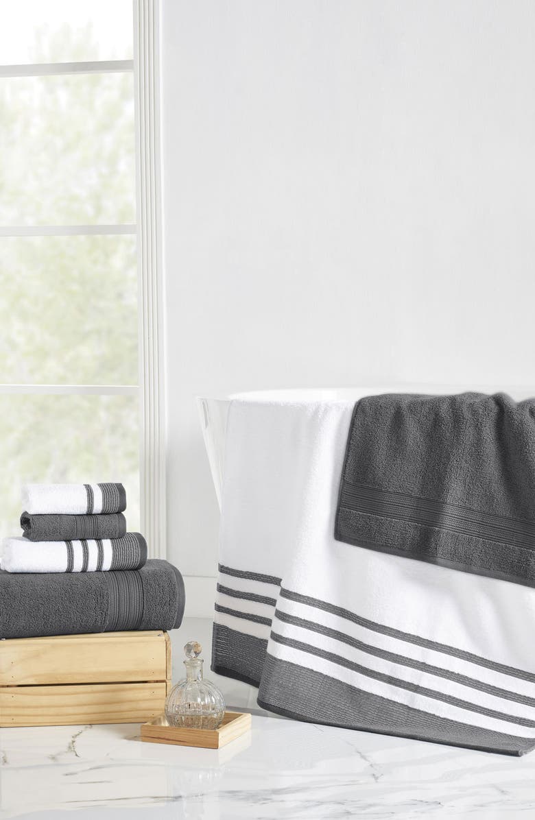 Modern Threads 6-Piece Quick Drying Towel Set, Alternate, color, Coal