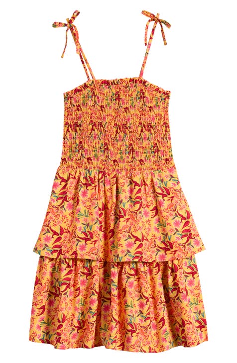 Kids' Floral Smocked Tiered Sundress (Big Kid)