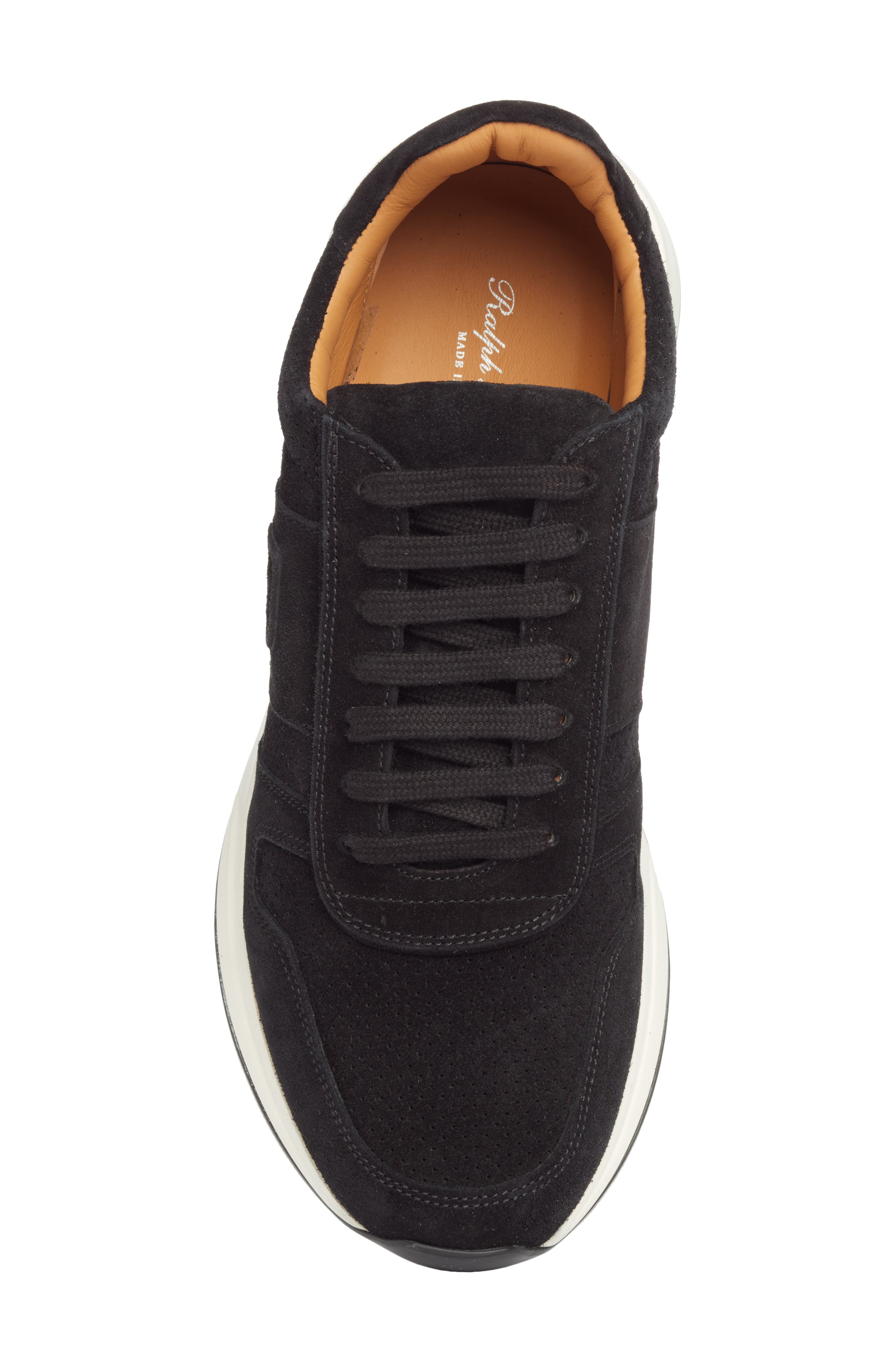 Ralph Lauren Purple Label Ethan II Calfskin Suede Sneaker, Alternate, color, 