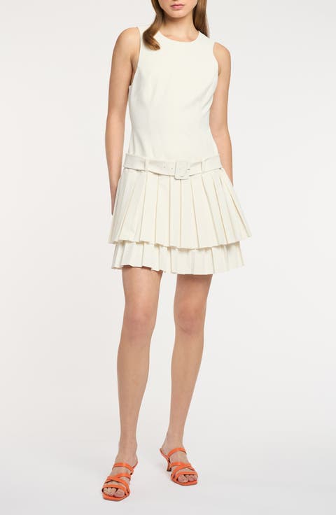 Reena Pleat Detail Sleeveless Dress