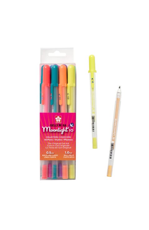 Gelly Roll Moonlight 06 Gel Pens, Assorted Bright, 16 Pack