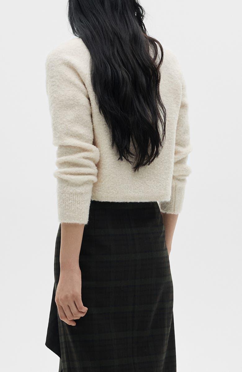 MANGO Perkins Mock Neck Bouclé Sweater, Alternate, color,