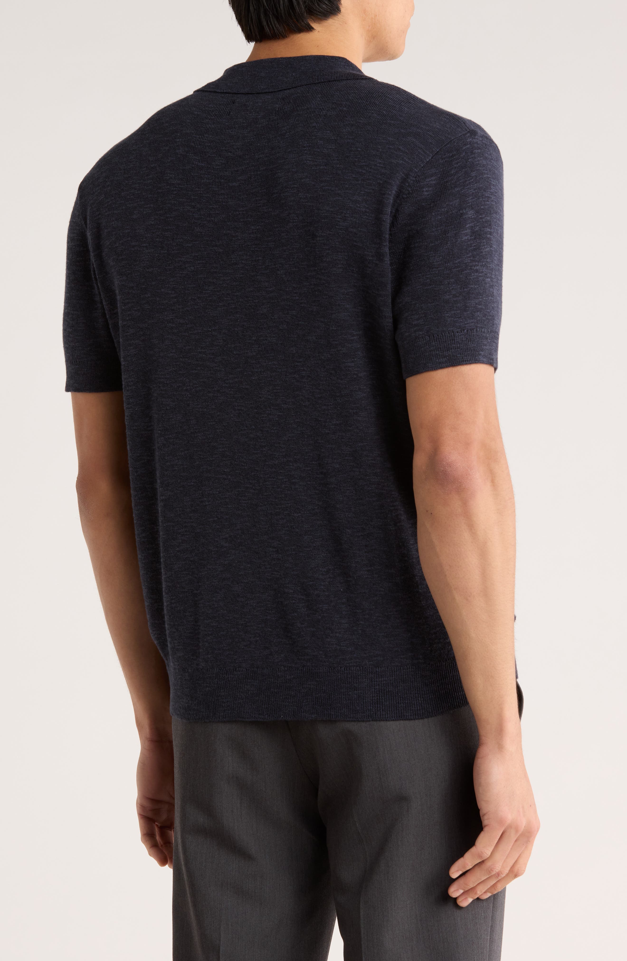 Linen Blend Polo Sweater - image 4