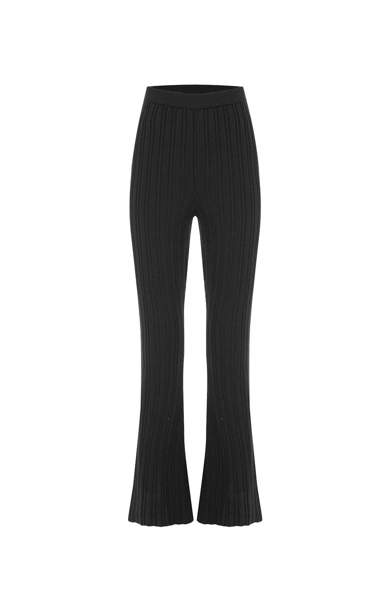THEO The Label Pallas Rib Knit Bootcut Pant, Main, color, 