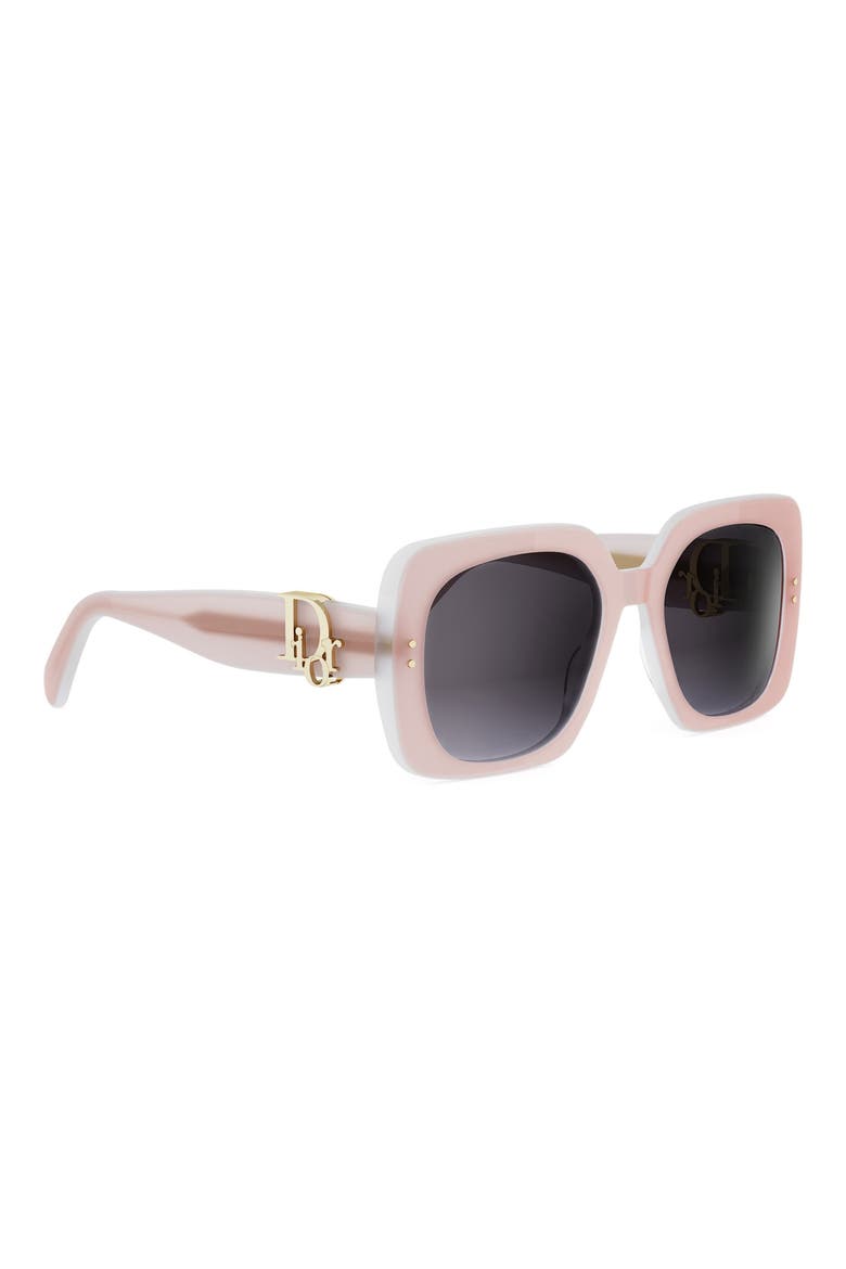 DiorOblique S1I 54mm Gradient Square Sunglasses, Alternate, color, SHINY PINK / GRADIENT SMOKE