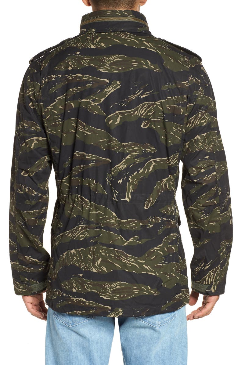 Alpha Industries M-65 Defender Waxed Camo Field Jacket, Alternate, color, 