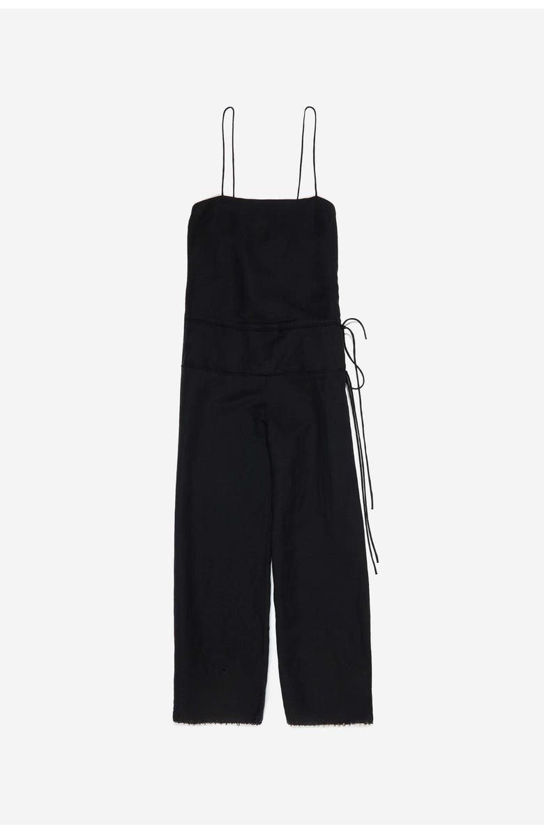 Bimba y Lola Black Jumpsuit With Adjustable Waist And Stones, Alternate, color, Black
