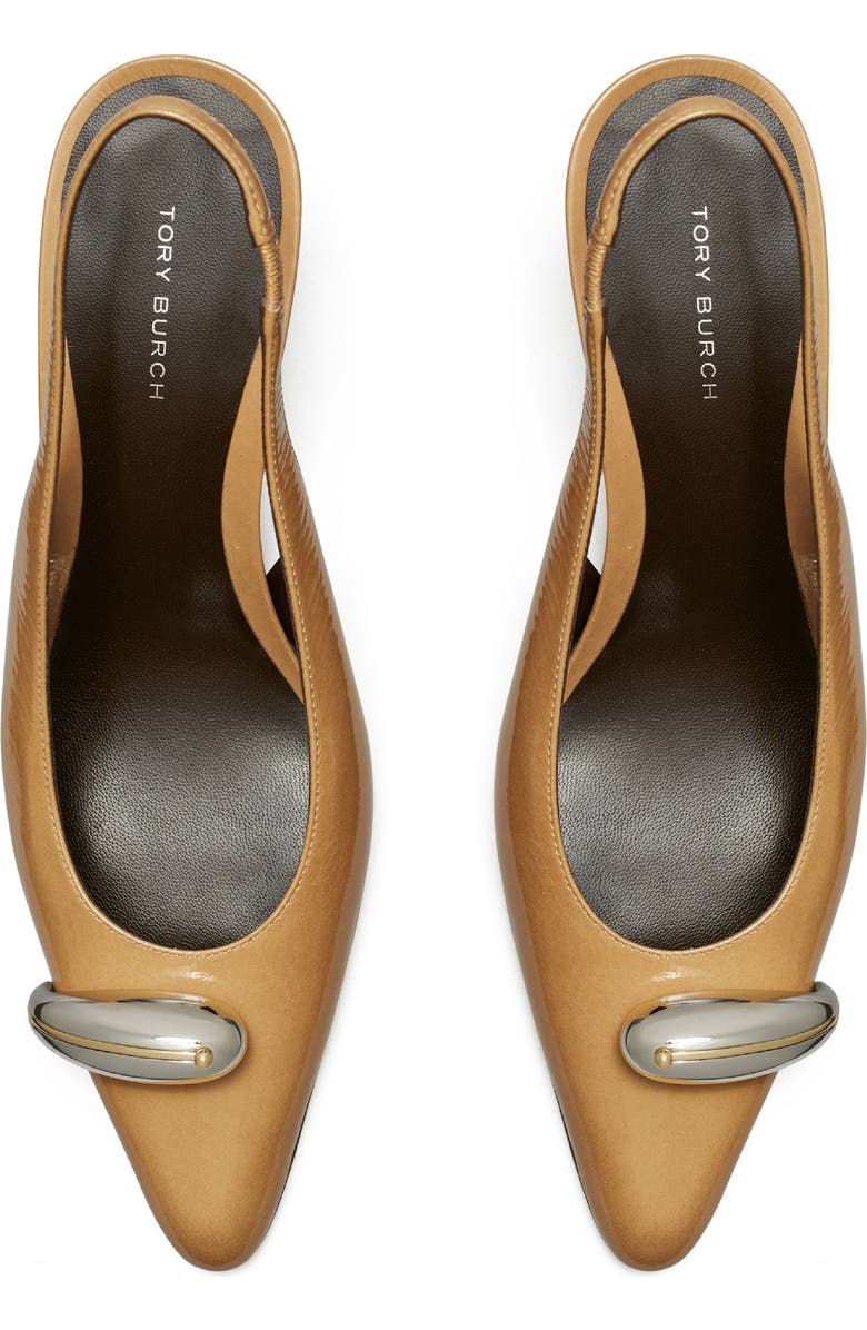 Tory Burch Pierced XL Slingback Pump, Alternate, color, Cantucci / Silver