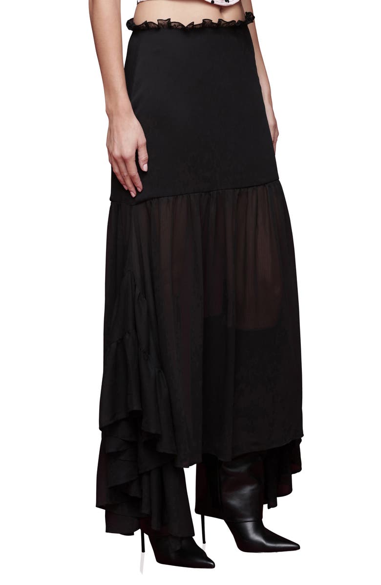 Avec Les Filles Handkerchief Hem Skirt, Alternate, color, Black