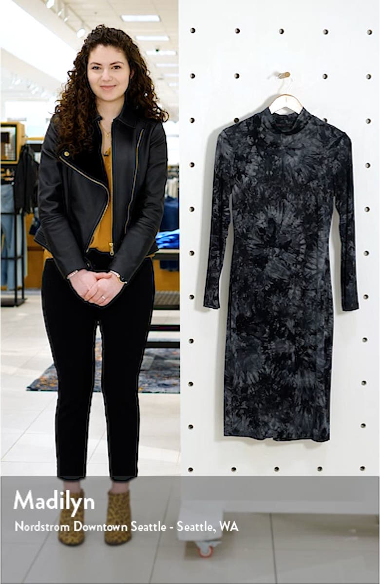 Tie Dye Long Sleeve Body-Con Dress, sales video thumbnail