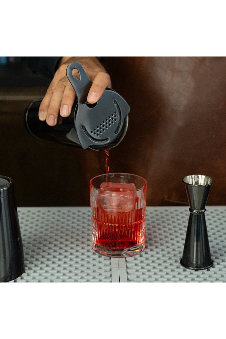 Black Hawthorne Cocktail Strainer, Alternate, color, Black