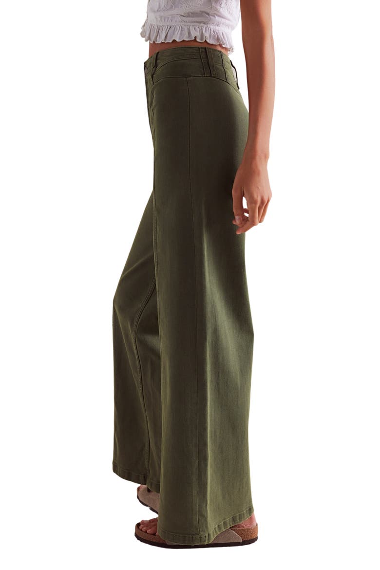 Libre Front Yoke Wide Leg Jeans, Alternate, color, THYME