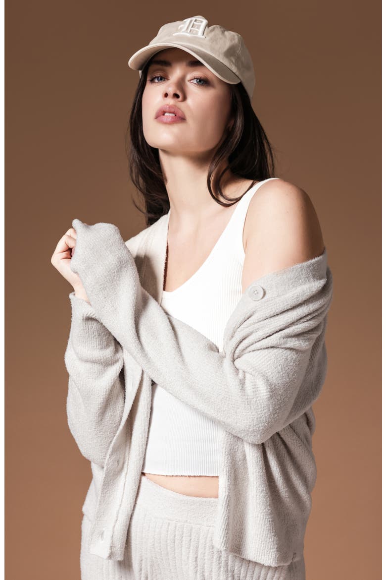 Cloud Cool Oversize Rib Cardigan, Alternate, color, BONE