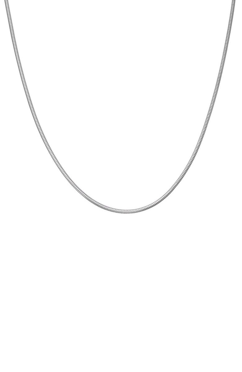 FZN Sterling Silver Snake Chain Necklace, Main, color, Silver