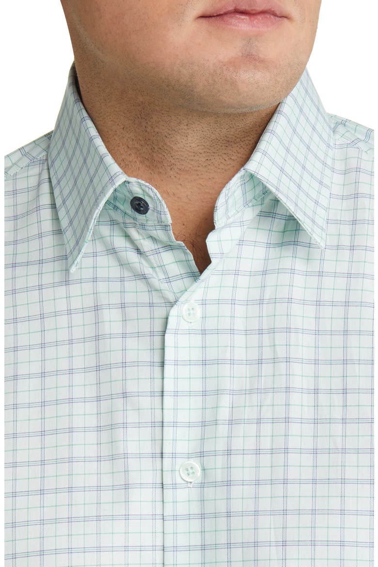 Men's Tailored Fit Plaid Dress Shirt, Alternate, color, GREEN