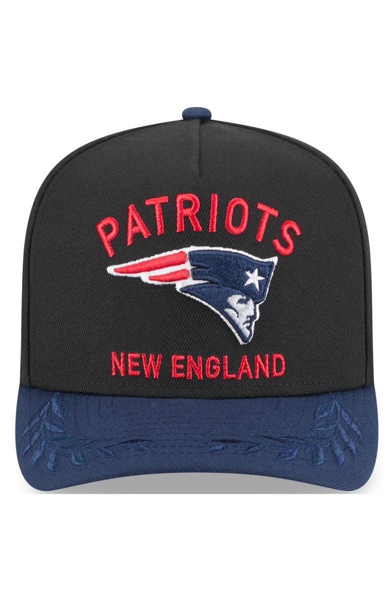 New Era Men's New Era Black/Navy New England Patriots 2025 NFL Draft A-Frame 9FIFTY Snapback Hat, Alternate, color, Black