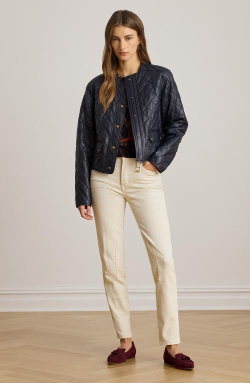 Ralph Lauren Lauren  High Waist Stretch Denim Ankle Skinny Jeans In Neutral