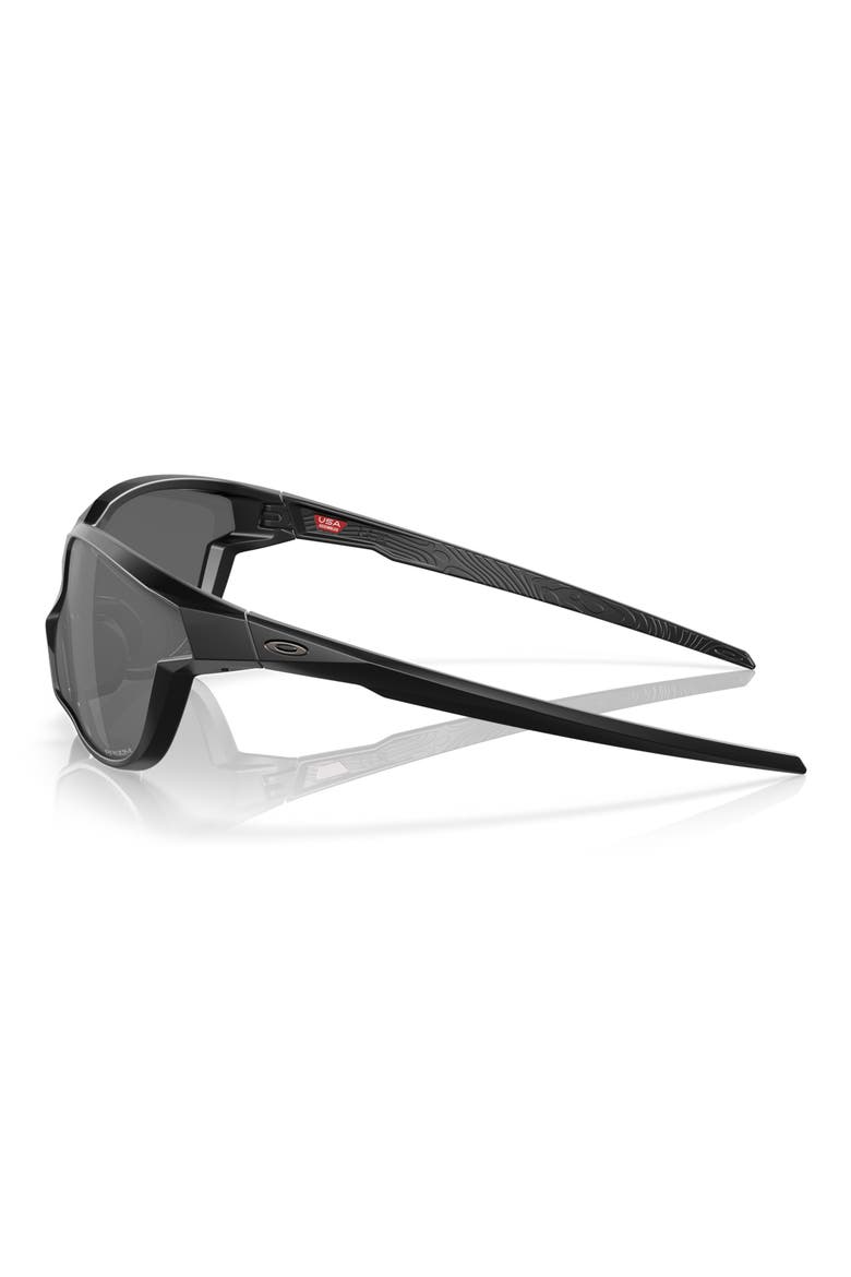 73mm Prizm™ Polarized Oversize Wraparound Sunglasses, Alternate, color, MATTE BLACK