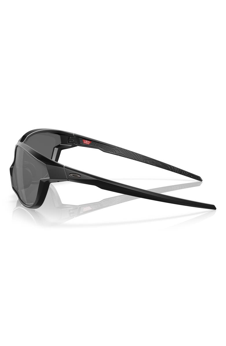 Oakley 73mm Prizm<sup>™</sup> Polarized Oversize Wraparound Sunglasses, Alternate, color, Matte Black