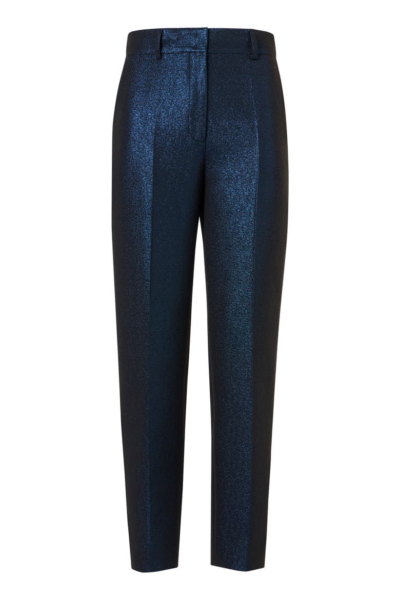 Feryn Metallic Tapered Leg Pants, Alternate, color, METALLIC BLUE